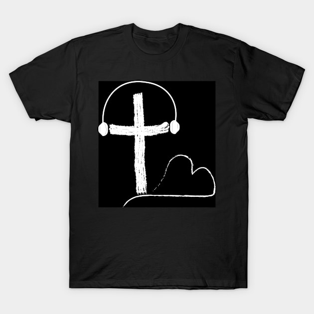 cross on a black T-Shirt by illustrations-boom